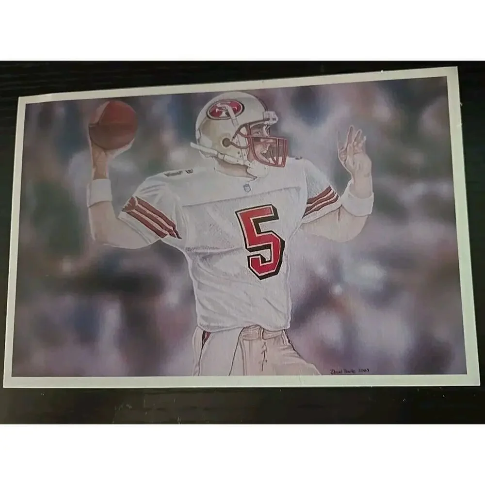 Postcard Jeff Garcia Daniel Tearle Players Authentic Direct NFL good for auto's